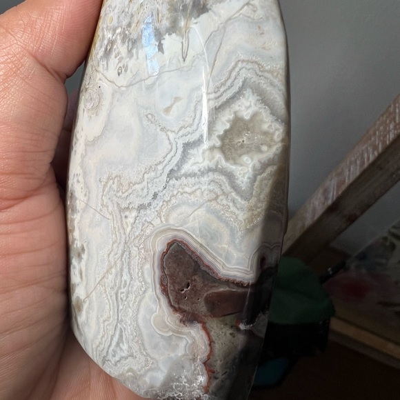 Mexican Crazy Lace Agate Extra Large Sphere, free form 2 pcs Bundle - Picture 9 of 10